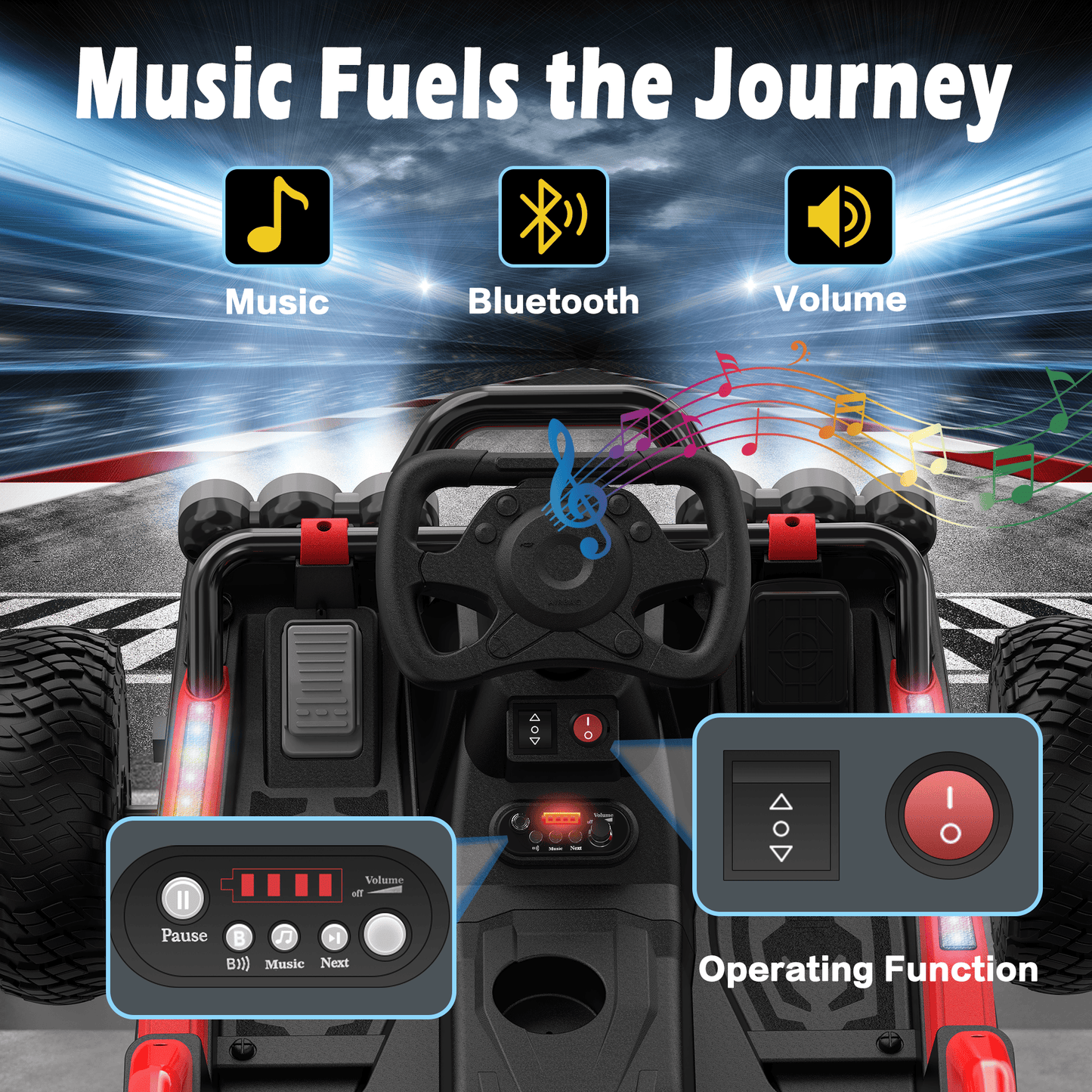 TOKTOO 24V Ride on Toys for Big Kids