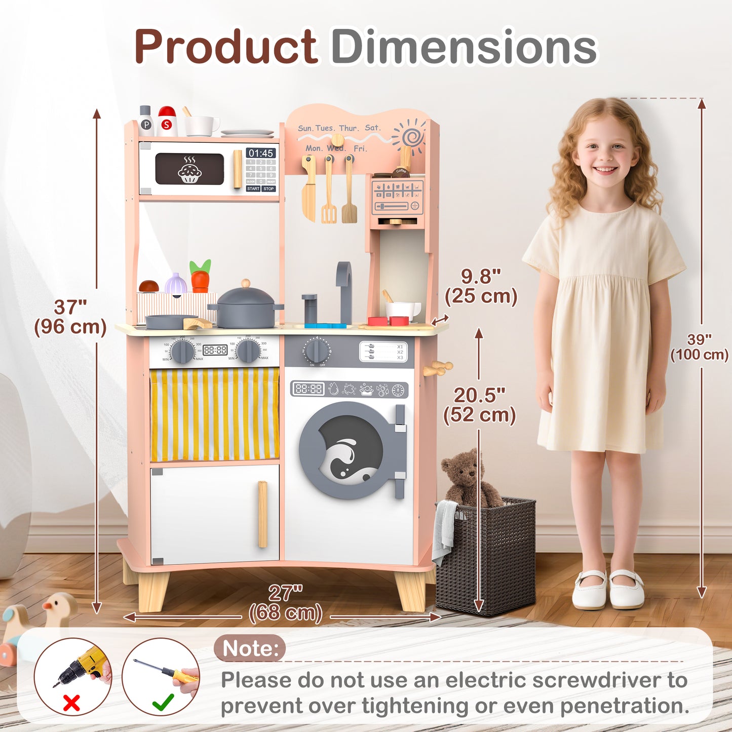 TOKTOO Play Kitchen for Toddlers