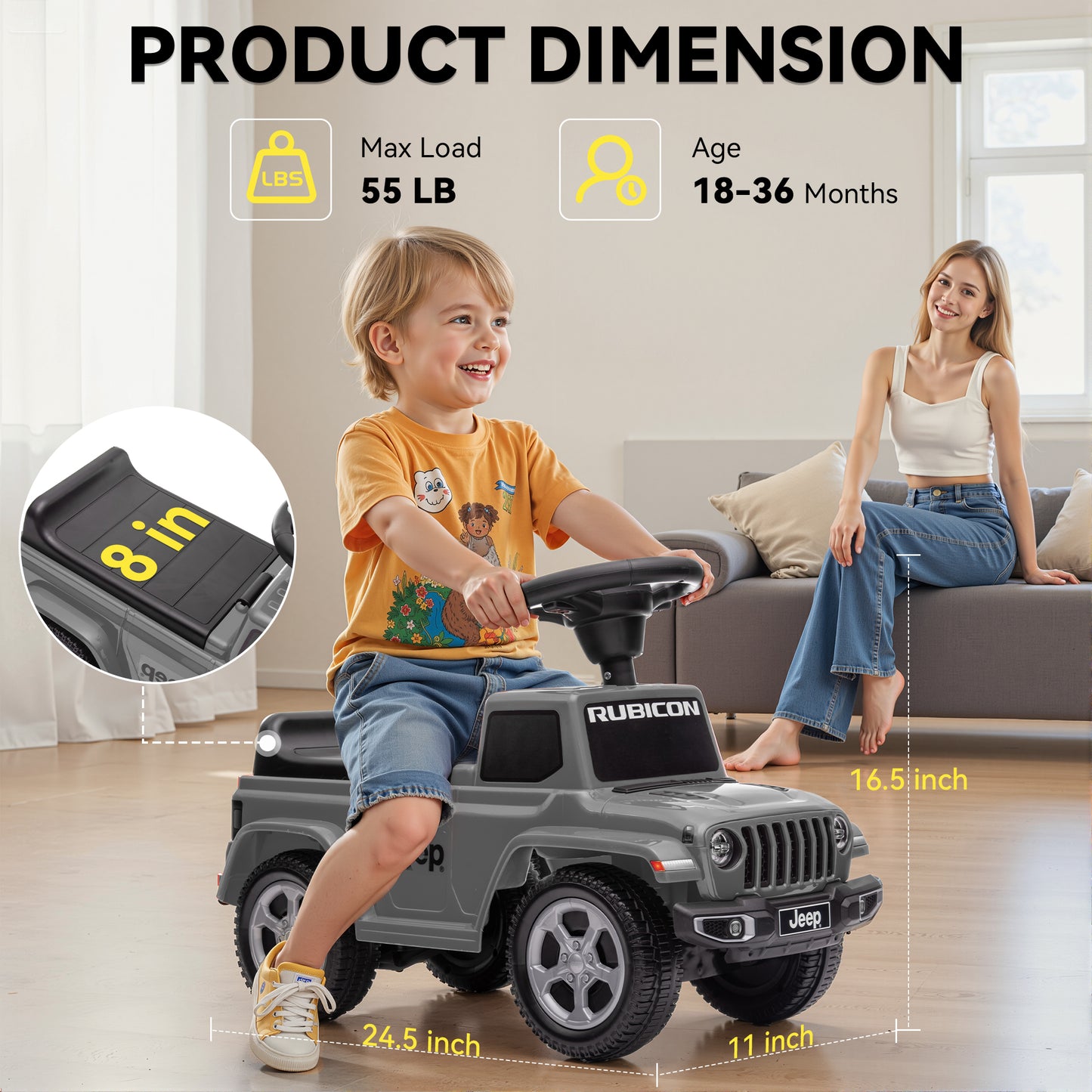 TOKTOO Kids Ride On Push Car