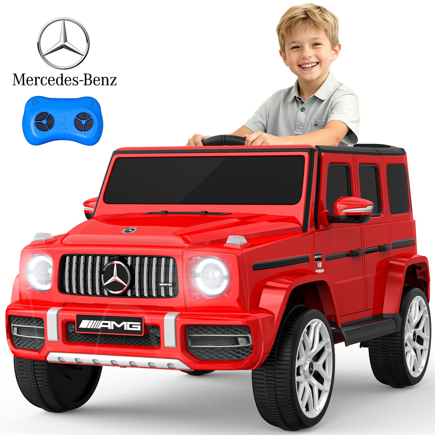 TOKTOO 12V Electric Toddler Ride on Car, Ride on Toy Licensed Mercedes-Benz G63