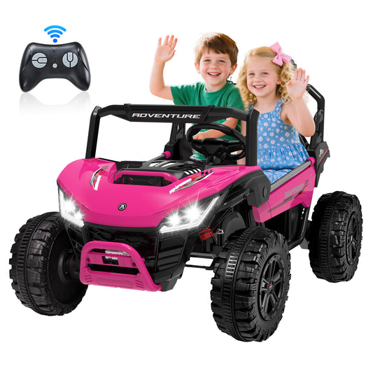 TOKTOO 2 Seater 24V 4WD Ride on UTV, 200W 4 Wheeler Battery Powered Ride on Electric Car for Big Kids