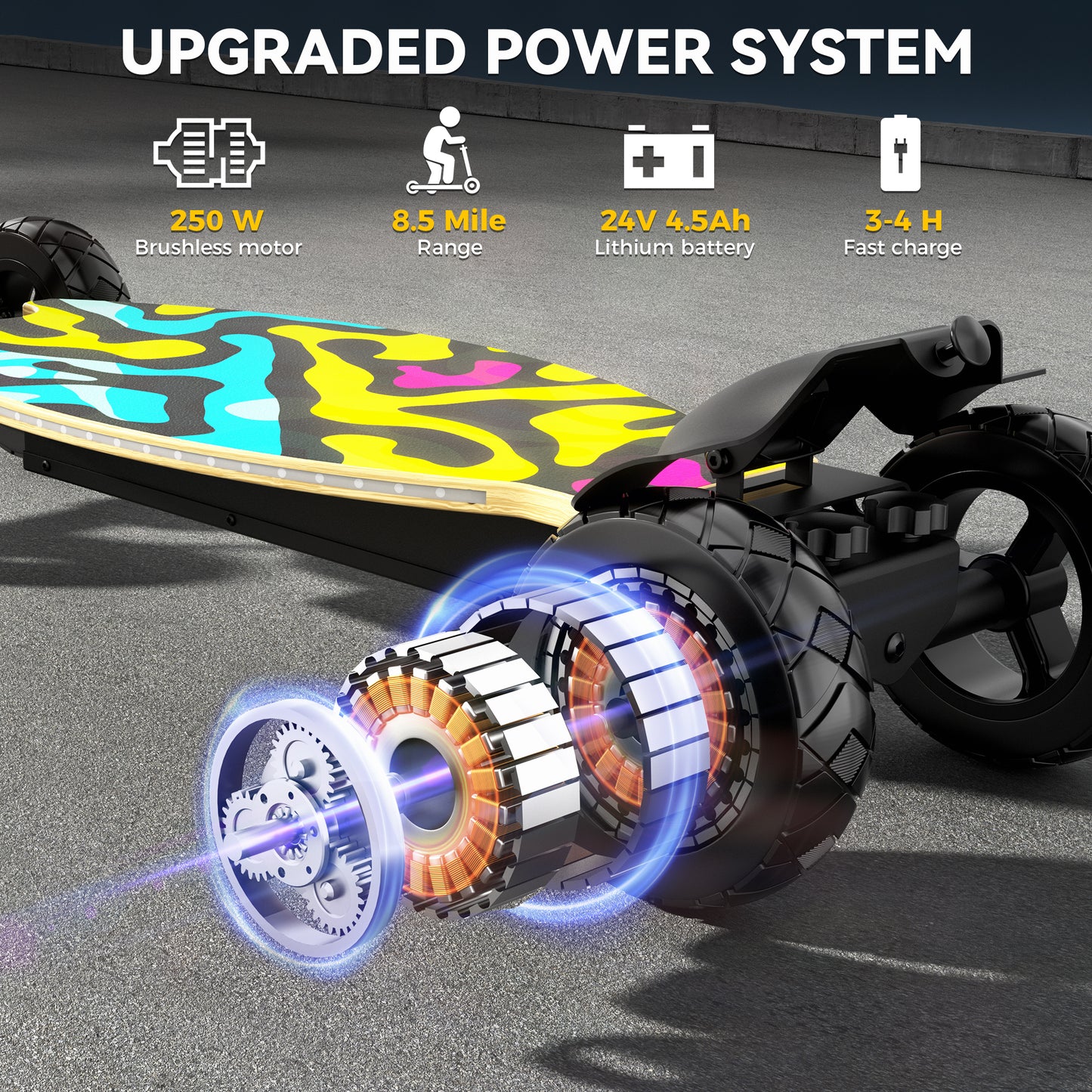 TOKTOO Kids Electric Scooter, 250W Motor