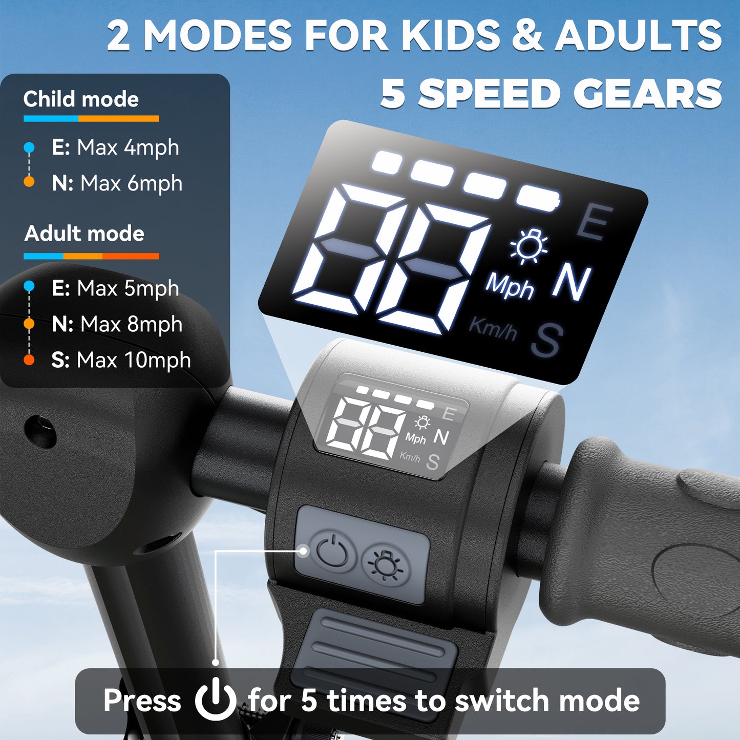 TOKTOO Kids Electric Scooter, 250W Motor