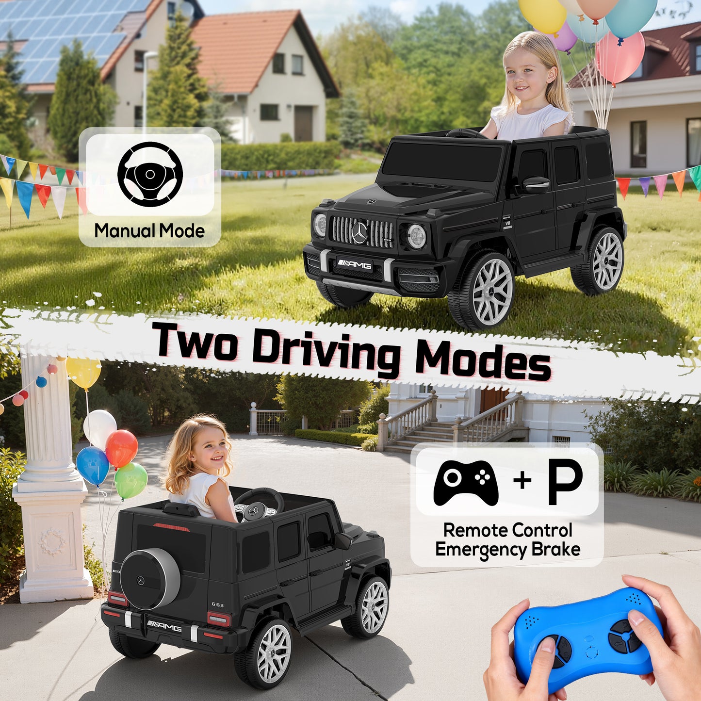 TOKTOO 12V Electric Toddler Ride on Car, Ride on Toy Licensed Mercedes-Benz G63