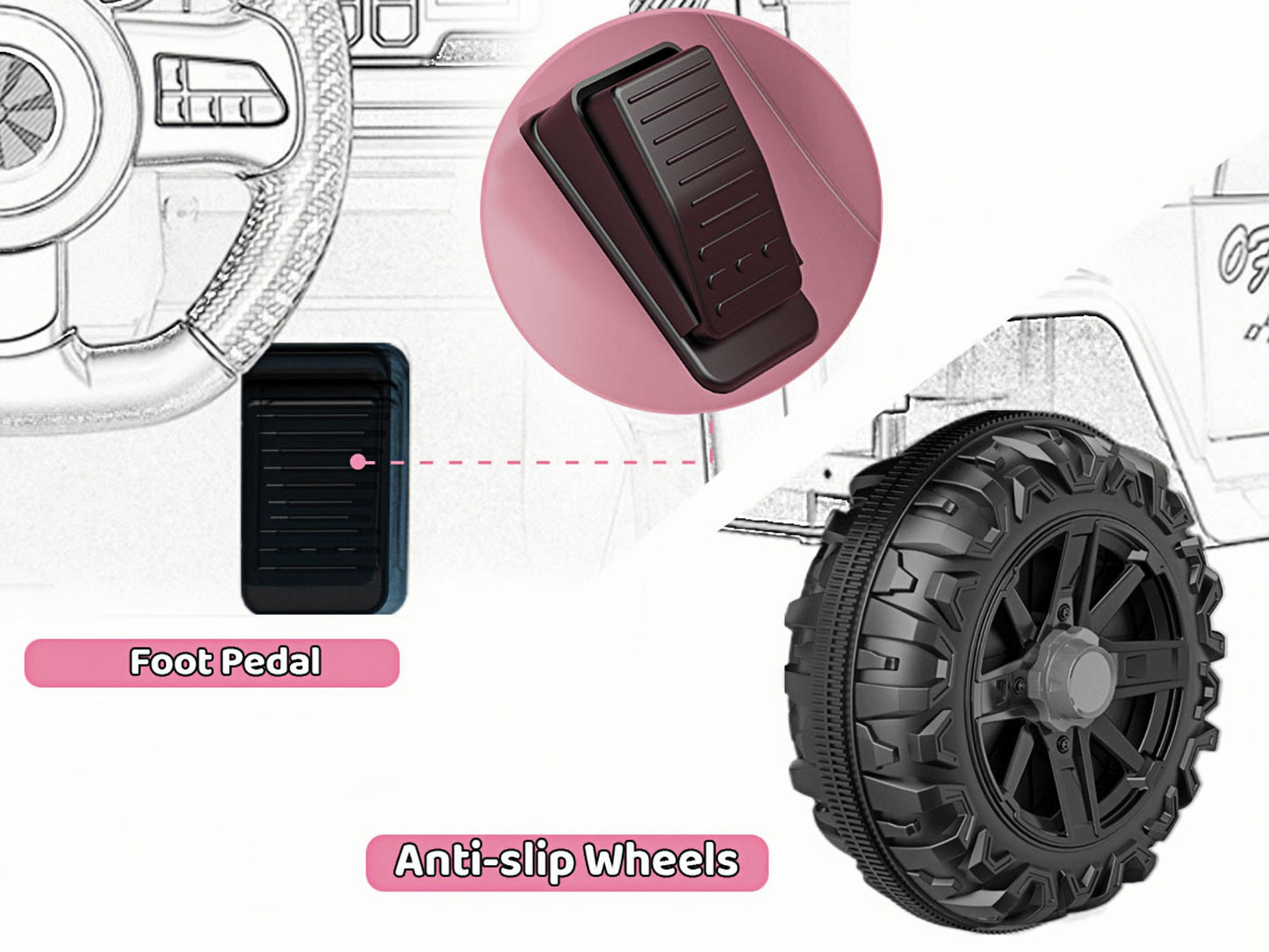 TOKTOO 12V Ride on Truck