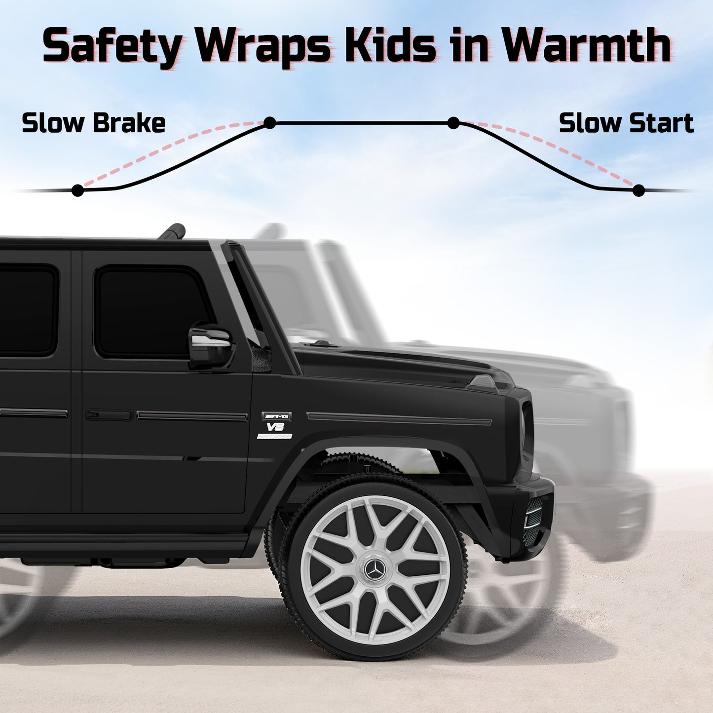 TOKTOO 12V Electric Toddler Ride on Car, Ride on Toy Licensed Mercedes-Benz G63