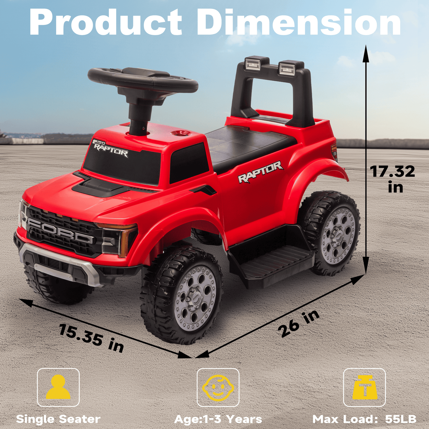 TOKTOO 6V Powered Ride on ATV Car