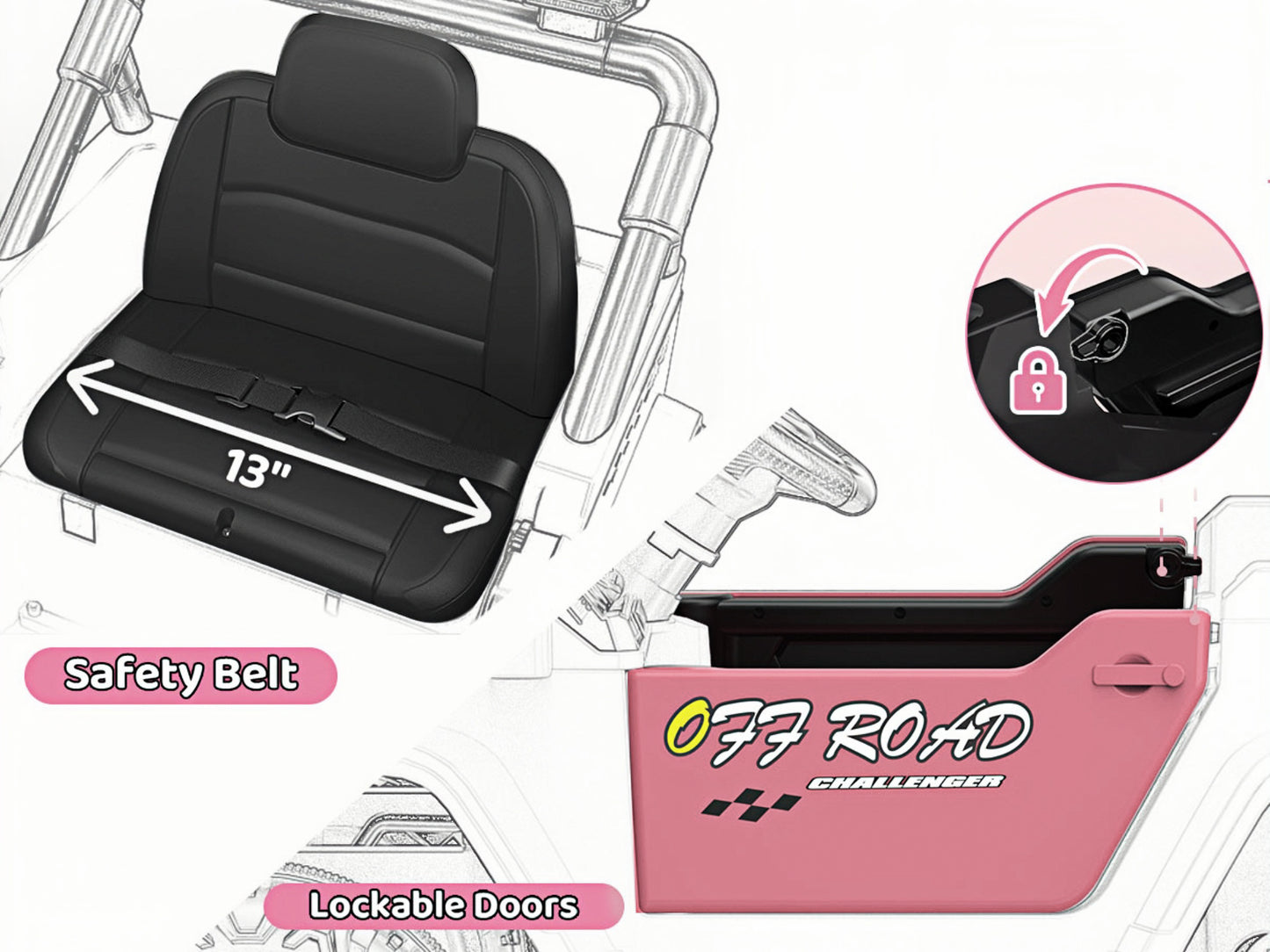 TOKTOO 12V Ride on Truck