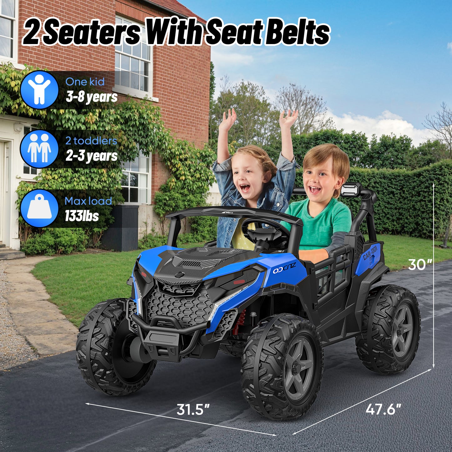 TOKTOO 24V Ride on UTV