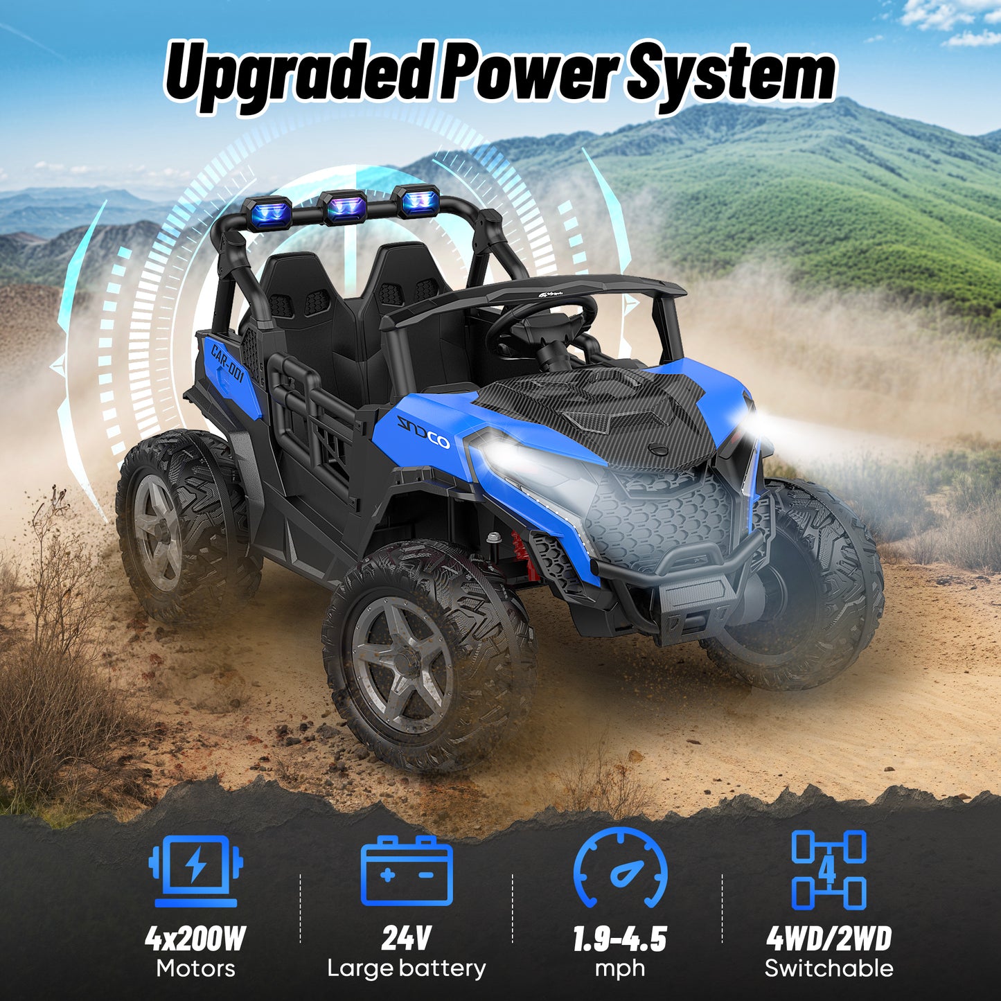 TOKTOO 24V Ride on UTV